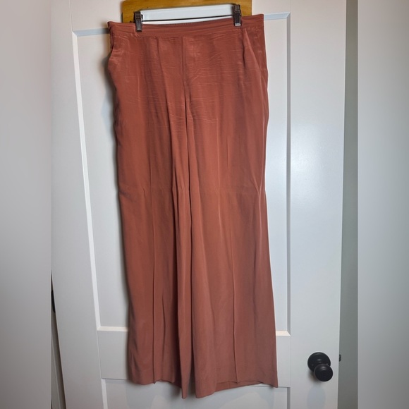 Joie Zinga Silk High Rise Wide Leg Vintage Wash Pull On Pants - Picture 2 of 7